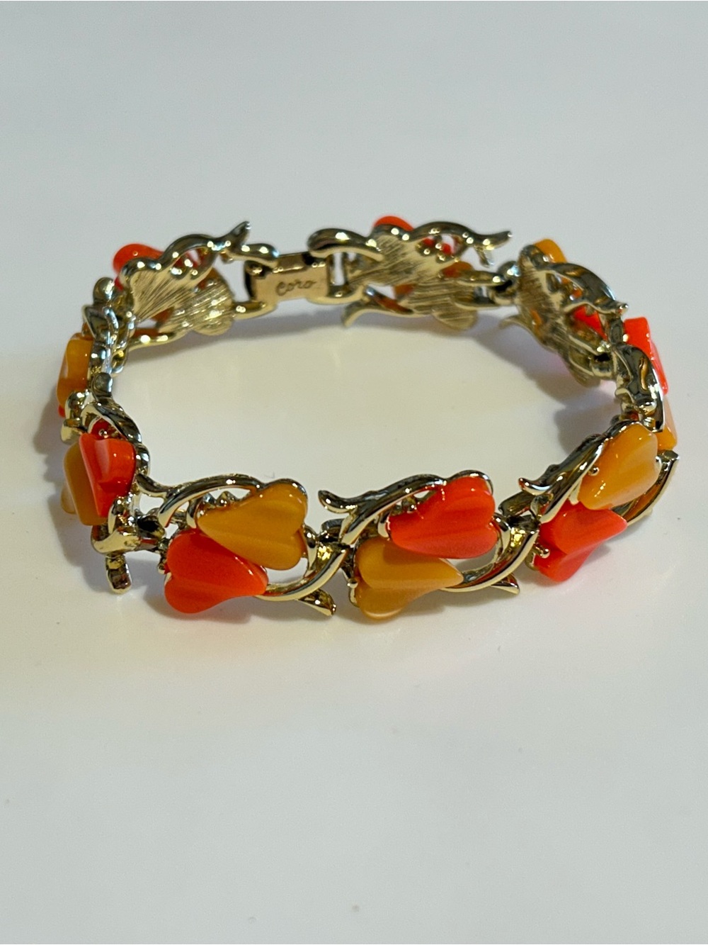 Vintage Coro Heart Link Bracelet